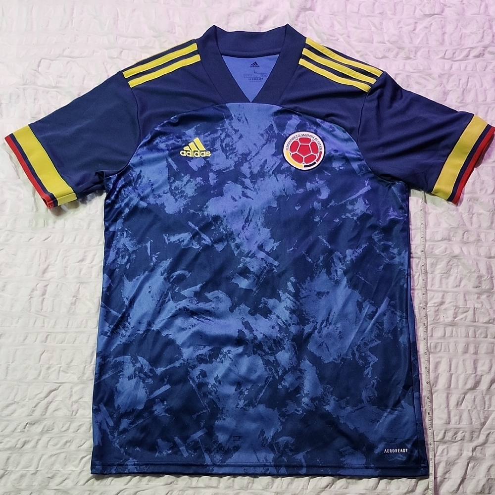 Adidas Navy Jersey with Yellow and Red Details
